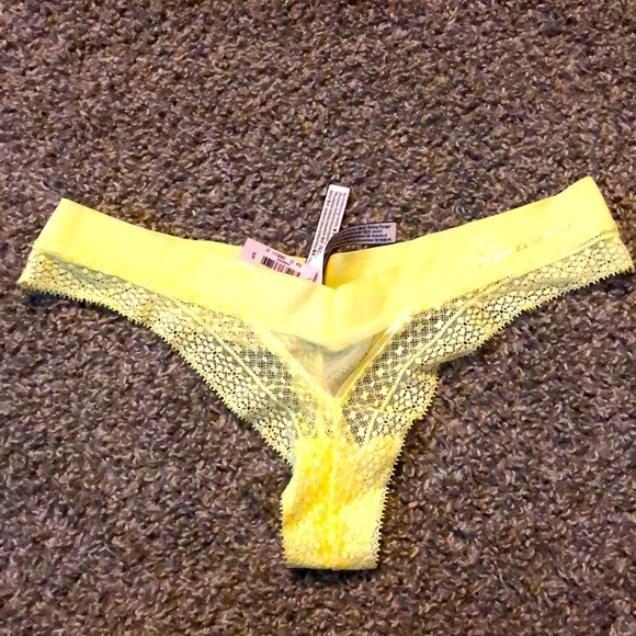 yellow victoria secret thong